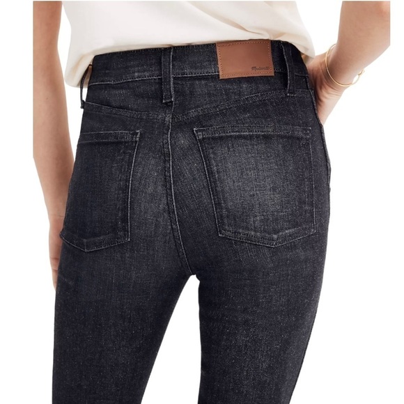 Madewell 10” High Rise Released Hem Black Wash Skinny Jeans Women’s 29 - Picture 3 of 16